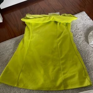 Neon yellow romper dress
